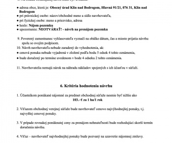 Obsah do úradnej tabule (2021)