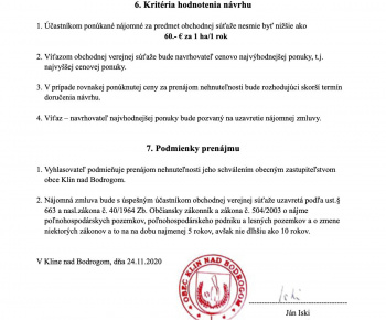 Obsah do úradnej tabule
